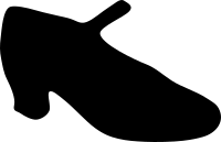 Woman shoe silhouette