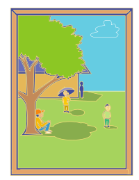 kids framed scene