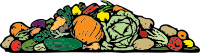 a pile of vegetables