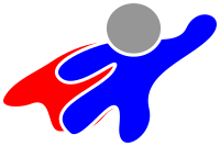 Super hero flying silhouette