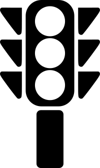 Traffic semaphore silhouette