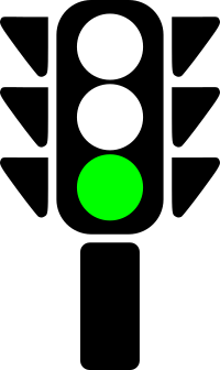 Traffic semaphore green light