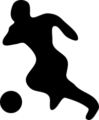 Soccer player silhouette