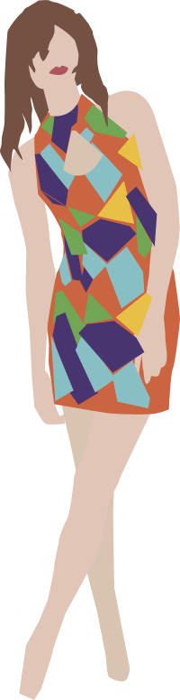 Girl in a dress.