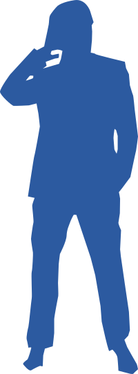 Thinking man silhouette