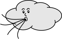 Wind blowing cloud