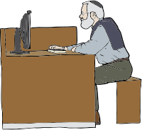 Man Working On Computer