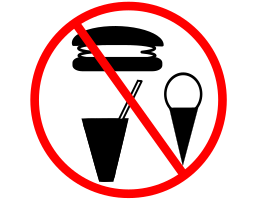 No food allowed. 