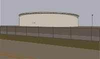 An oil tank from the roadside
