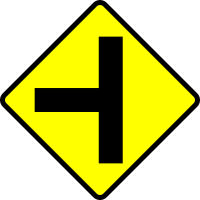 caution-T junction