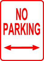 sign-no parking