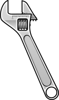 Adjustable wrench - icon style