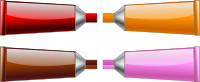 Color tube Red Brown Orange Pink