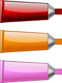 Color tube Red Orange Pink