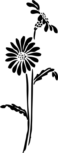 flowers silhouette