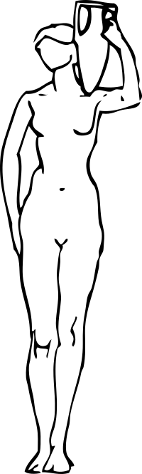 nude with amphora