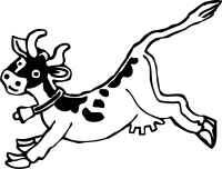 jumping cow
