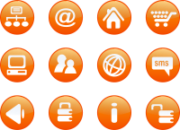 icons orange web candy