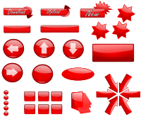 Red Glossy Buttons