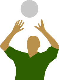 Volleyball player silhouette