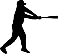 Baseball player silhouette