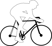 Cyclist silhouette