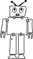 Robot Line Art