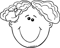 G Girl Face Cartoon 4