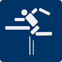 fence jumping pictogram