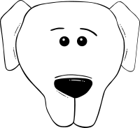 G Dog Face Cartoon - World Label 2