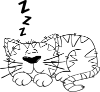 G Cartoon Cat Sleeping 2