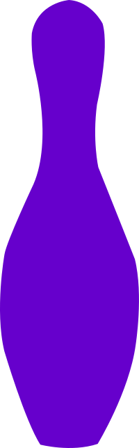bowling pin opurple