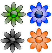 Glossy flowers 2