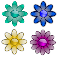 Glossy flowers 3