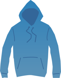 Blue hoodie