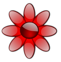 Red Glossy Flower