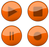 Orange Glossy Buttons