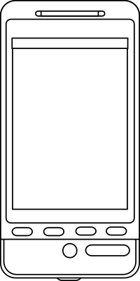 Android phone line art