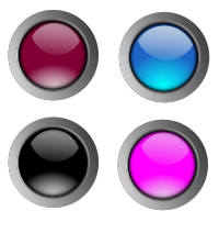 Round glossy buttons