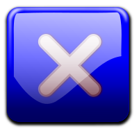 Close Button blue
