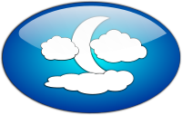 Clouds and the Moon