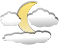 Clouds and the Moon 3