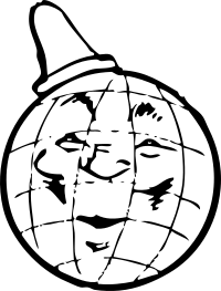 world with hat