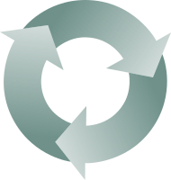 Three Circular Interlocking Arrows
