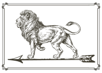Lion on arrow