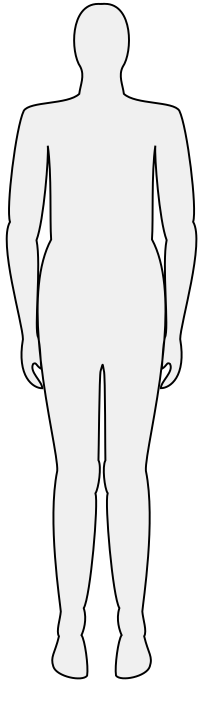Male body silhouette