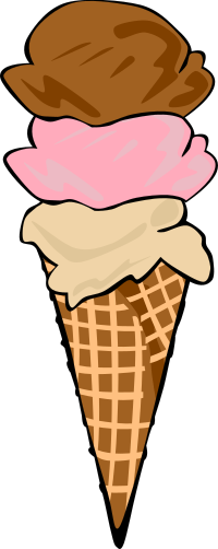 Fast Food, Desserts, Ice Cream Cones, Waffle, Triple