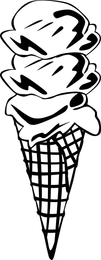 Fast Food, Desserts, Ice Cream Cones, Waffle, Triple