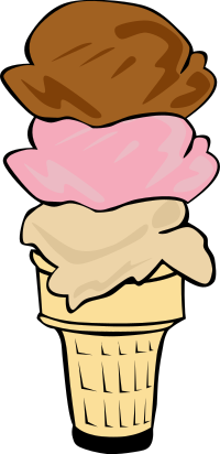 Fast Food, Desserts, Ice Cream Cone, Triple