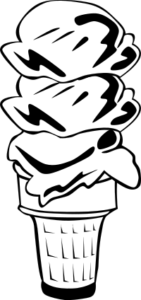 Fast Food, Desserts, Ice Cream Cone, Triple